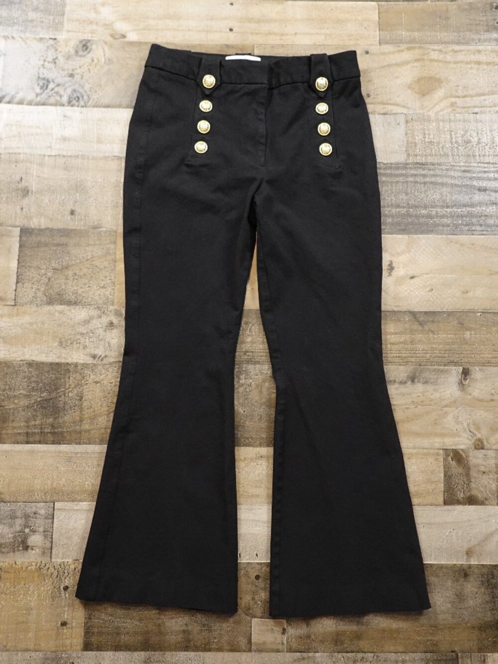 Derek Lam 10 Crosby Robertson Crop Flare Pants Women’s Size 10 Black FAIR